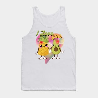 Avocado And Pineapple Cute, kawaii, i love you Tank Top